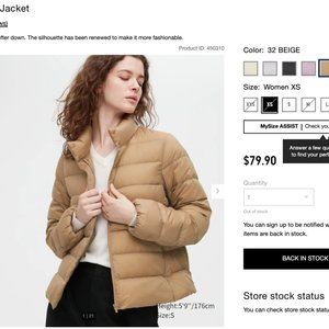 Uniqlo Ultra Light Down Jacket - Size Medium M